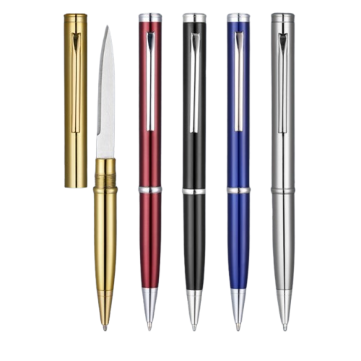 Portable Outdoor Self-Defense Knife Ballpoint Pen Multi-Functional Writing and Unpacking Express Peeling Anti-Wolf